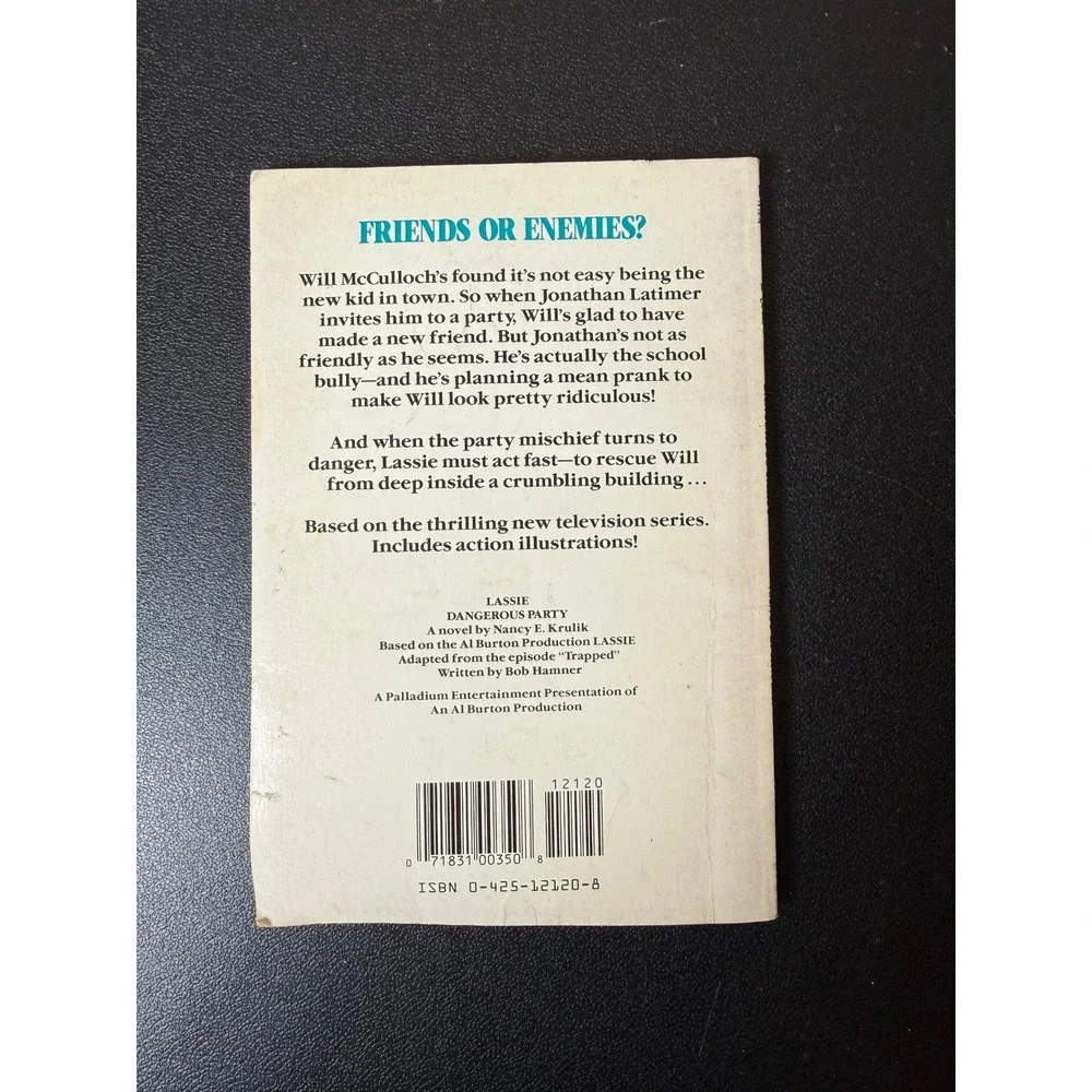 Lassie Dangerous Party Book Six Nancy E‎ Krulik Paperback Novel 1989